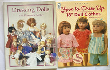 Dressing Dolls  Love to Dress Up 18" Doll Clothes Lot of 2 Pattern Books