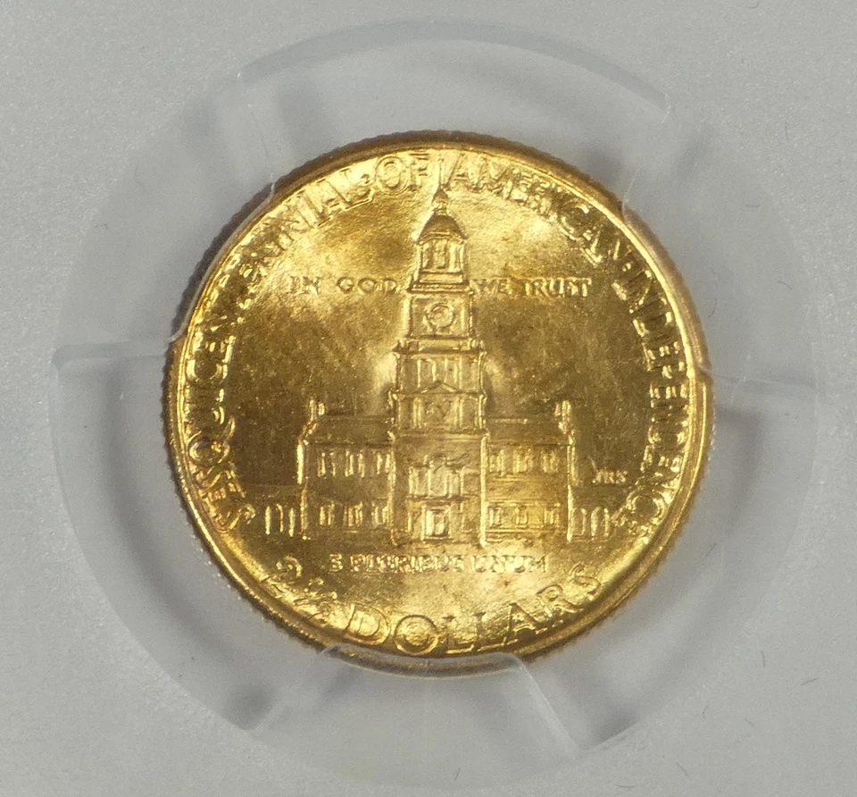 1926 Sesquicentennial of American Independence $2.50 Gold Commem PCGS MS 65 - Image 3 of 4