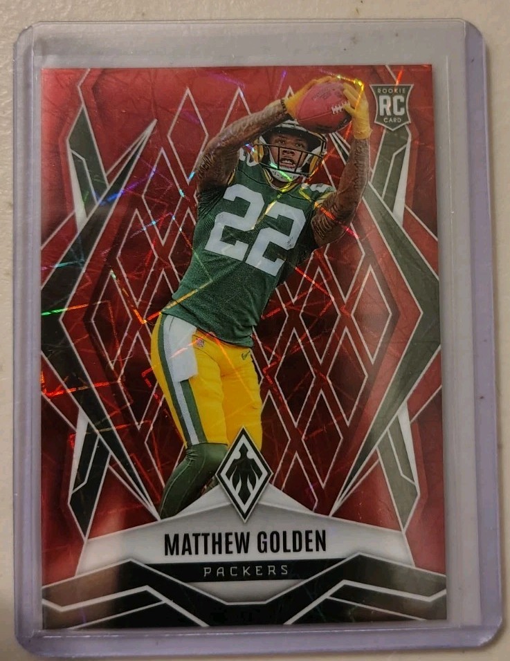 2025 Panini Phoenix matthew golden #174 /199 Red Lazer Rookie Packers (RC)