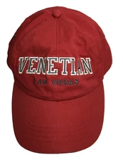 Venetian Las Vegas Buckle Strap Red Cap Hat