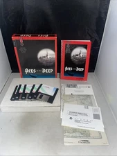 Vintage ACES of the DEEP PC Game 3.5" Disks MS-DOS 5.0 Dynamix Big Box Retro