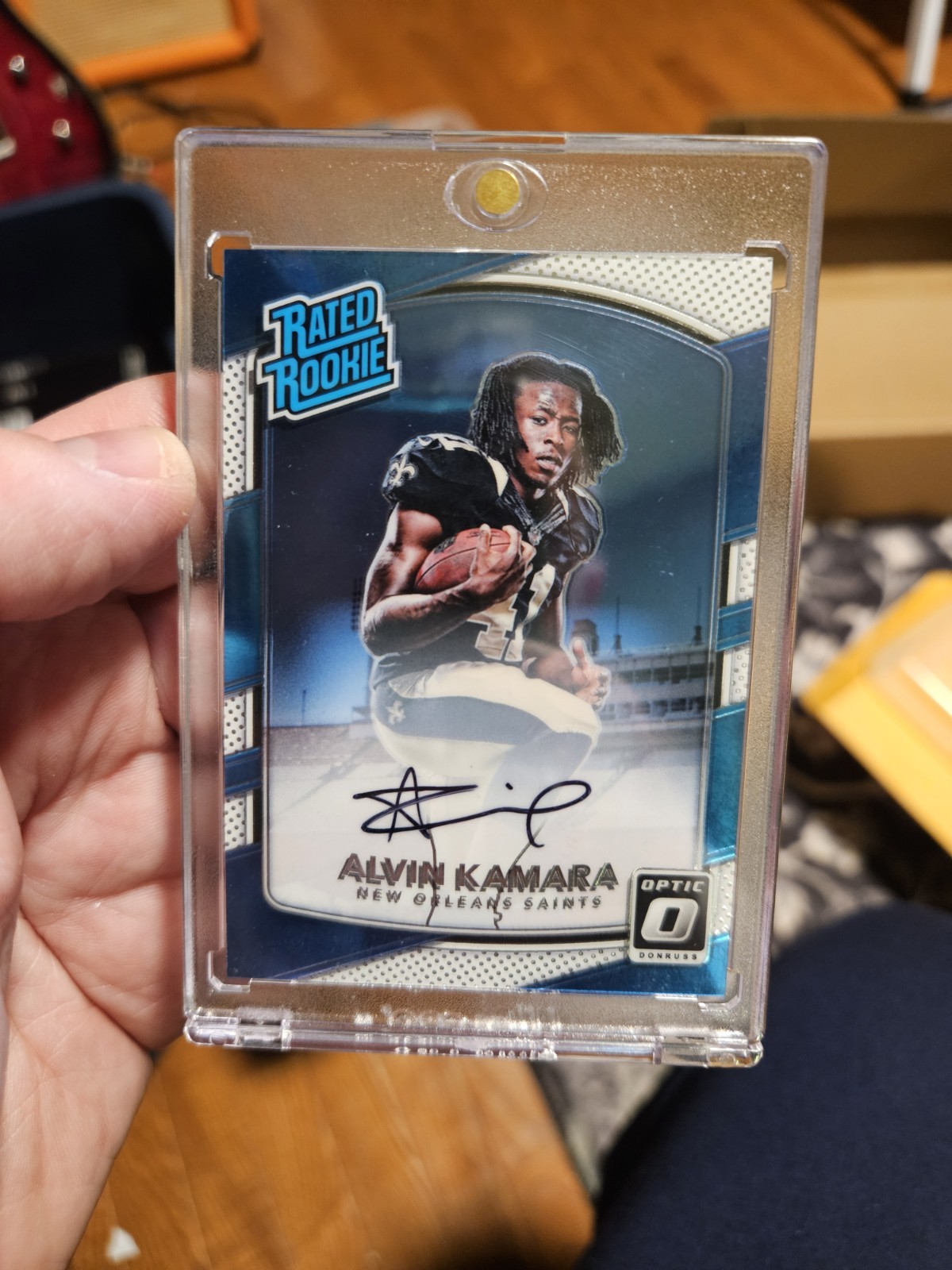 2017 Panini Optic On Card Auto Alvin Kamara #199 Rated Rookie Saints /150