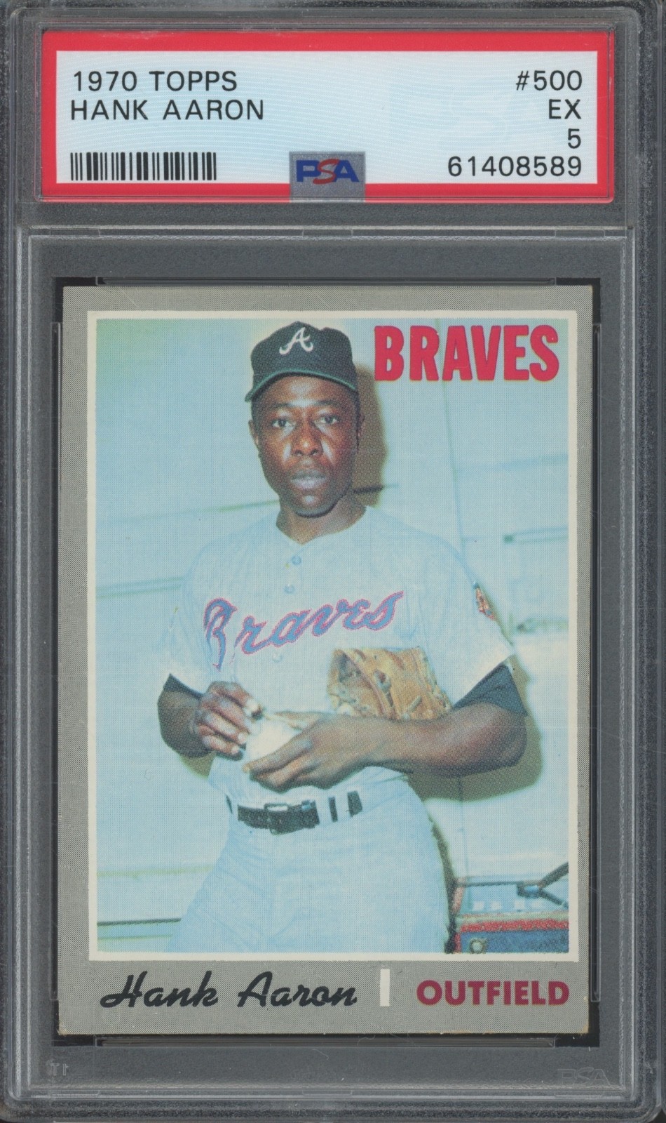1970 Topps Baseball #500 Hank Aaron EX PSA 5