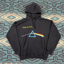 Vintage Pink Floyd 1998 Dark Side Of The Moon Hoodie Size Medium Faded Rock