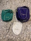 Crown Royal Drawstring Bags Lot Of 28 - 22 Purple 5 Green 1 Tan Collector Sacks — photo 1