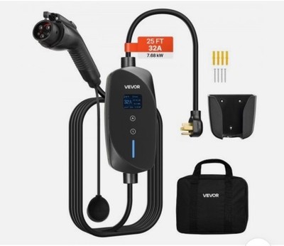 Vevor Level 2 EV Charger 32A 240V NEMA 14-50 J1772 25FT Cable NEW