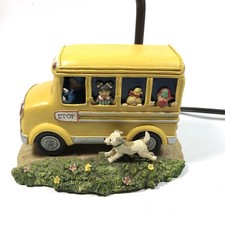 Susan Winget School Bus Desktop Lamp Kids Abc 123 Teacher Classroom Decor Euc