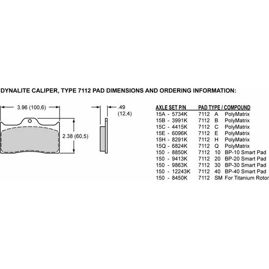 Pinça vermelha Wilwood 120-6816-RD forjada dinalita, 1,75 / 0,81 polegadas - Imagem 2 de 4