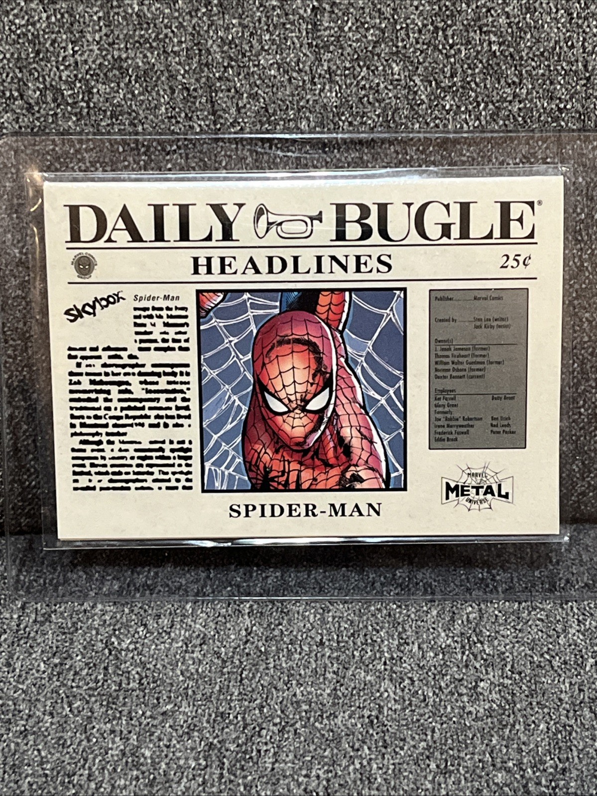 Spider-Man 2022 Upper Deck Marvel Metal Universe DB-19 Daily Bugle Headlines SP