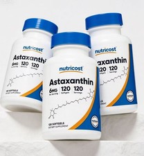 3 Pack Nutricost Astaxanthin 6mg 120 Softgels-Natural Antioxidant Supplement