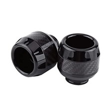 1 Pair Front Fork Frame Sliders Wheel Crash Protector,  Carbon Fiber Black