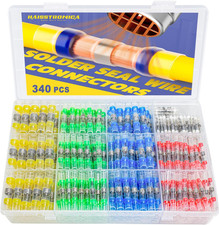 340PCS Solder Seal Wire Connectors- Marine Grade Heat Shrink Wire Connectors-But