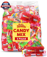 Bulk Assorted Candy Mix 2 Pound Bag - Individually Wrapped Fruity Candy Variety