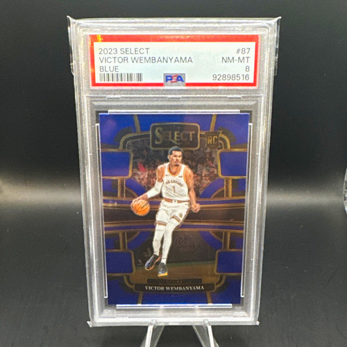 Panini 2023 Select Victor Wembanyama RC Blue Concourse #87 Spurs PSA 8
