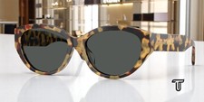 VERSACE VE4495D 777 87 Brown Yellow Havana Dark Grey 56 mm Women's Sunglasses