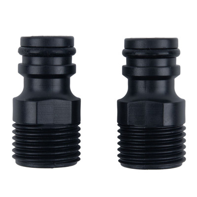 2PC 1/2 Threaded Tap Adaptor Garden Water Hose Quick Pipe Connector Fitting