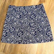 Rafaella Navy Floral Polka Dot Active Casual Skort Womens Size M