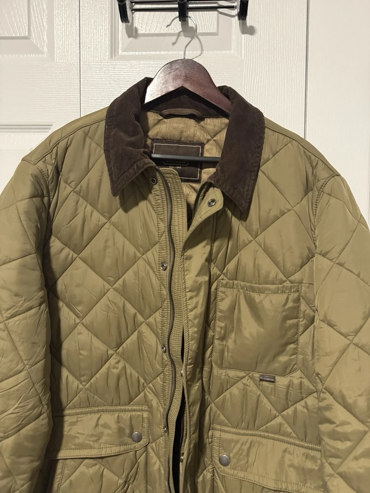 Mens Coach Quilted Light Puffer Jacket Zip Up, Size 2XL *Minor flaw - Image 2 of 4