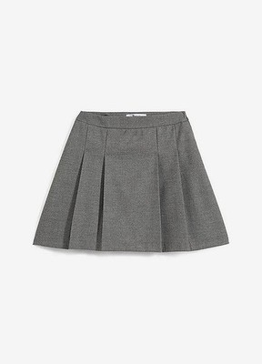 Neu Plissee-Minirock Gr. 158 Grau Mädchen-Rock Mini-Skirt