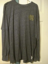 VINTAGE UNIVERSITY OF NOTRE DAME LEPRECHAUN LOGO LONG-SLEEVE T-SHIRT (SIZE-XXL)