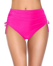 Women High Waisted Bikini Bottoms Swim Briefs Beach Shorts Drawstring Swimwear