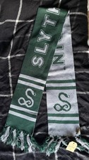 Harry Potter Hogwarts SLYTHERIN Gray Green Scarf Universal NWT