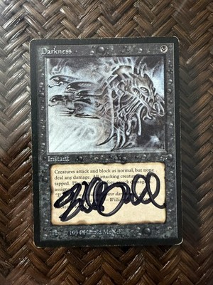 Mtg. Darkness. Legends. Played. Signed