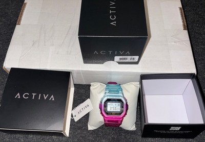 Activa Retro X Invicta Unisex Digital Watch 45mm Pink Purple Blue (ACW1622-001)