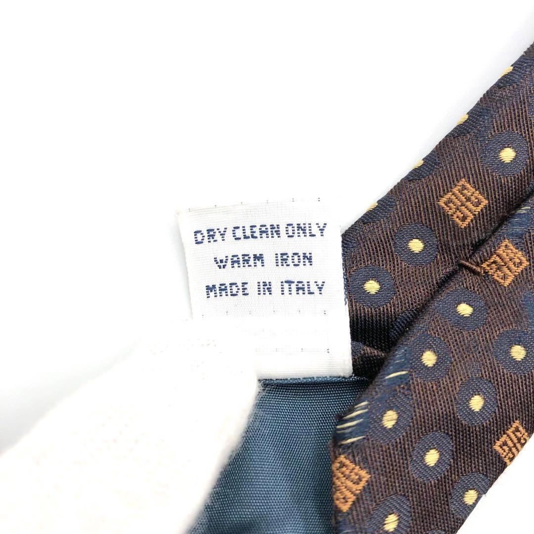GIVENCHY Necktie 4G Dot Pattern Brown Glossy Used - image 6