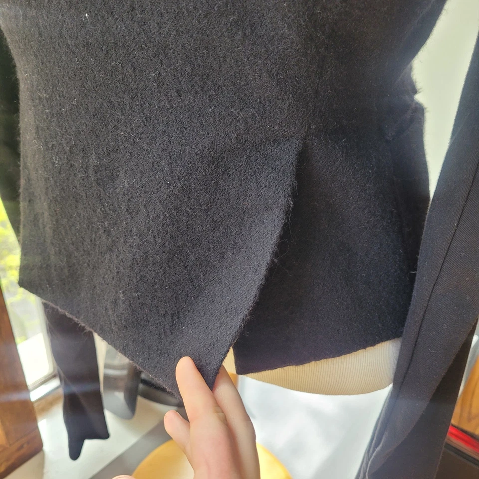 Blazer Rick Owen F/W 2019 Larry Mixed Textile Lana Negro 42 Lana RP19F5747-WFJA Foto 2 de 4