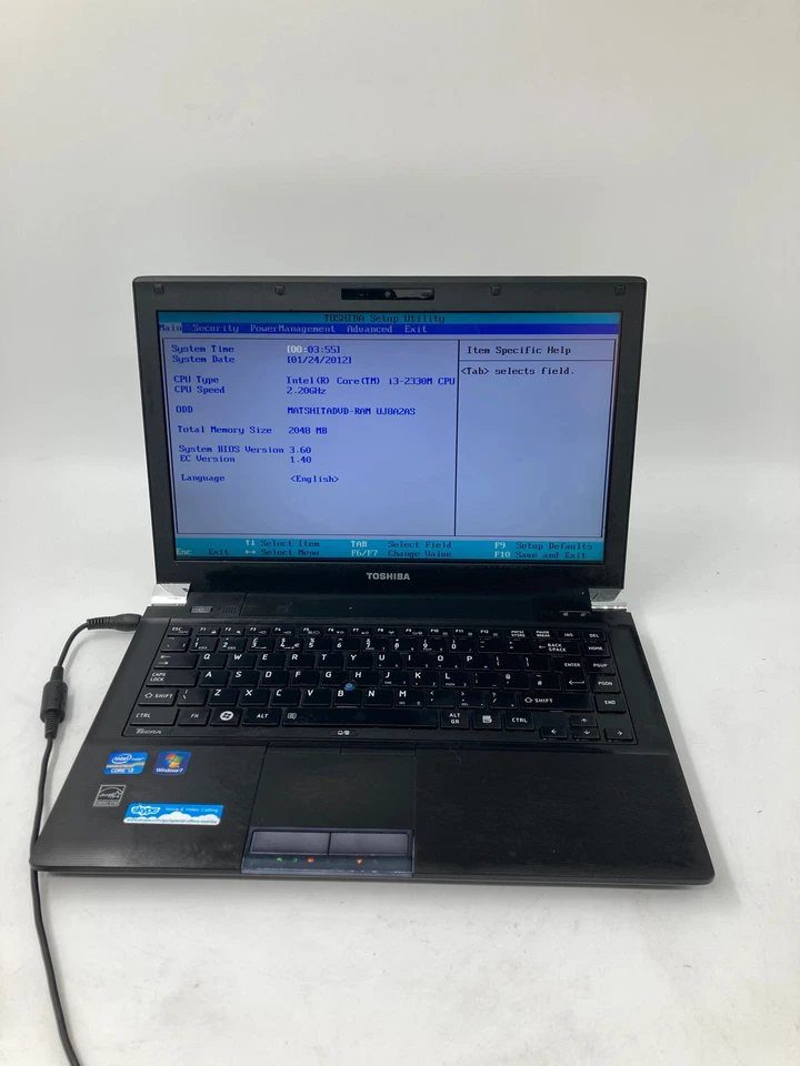 Toshiba Laptop Tecra R840-15J 14" i3 2nd Gen 2GB RAM No HDD No OS Batch of 2 - Image 2 of 4