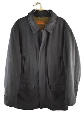 MARKS AND SPENCER Wollmantel Collezione blau Größe L Herren durchgehender Reißverschluss Freizeit Outdoor