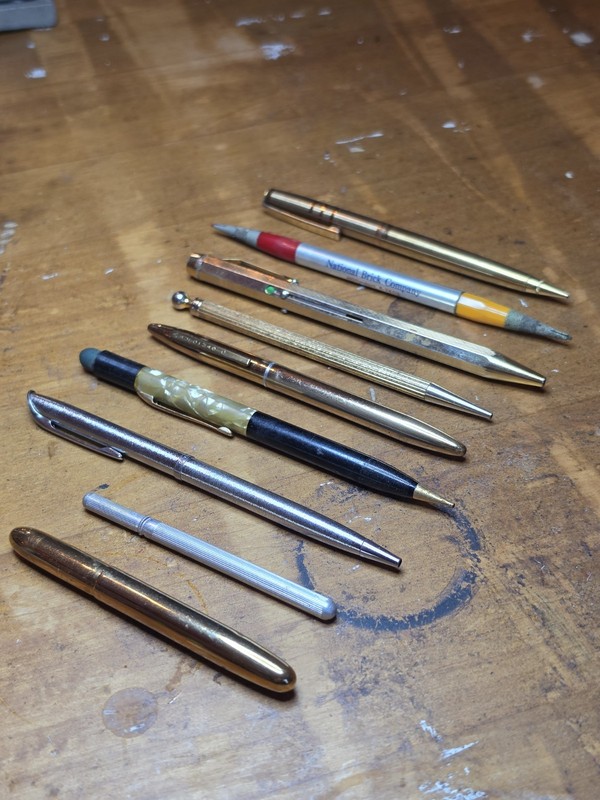 Lot Of 9 Vintage Pens And Mechanical Pencils