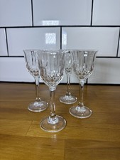 Vintage Cut Glass Sherry / Port Glasses – Set of 4 – Small Wine Glasses