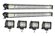 LED Light Bar Kit, 2PCS 22'' 180W Double Row Light Bars, 4PCS Black Kit 22 60