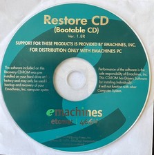eMachines Bootable System Restore CD for etower 466id vers 1.8br 1998-99