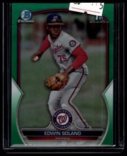 2023 Bowman Chrome #BCP-169 Edwin Solano Prospects Blue Refractor #/150