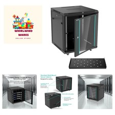 12U Server Cabinet Network Rack Vented Enclosure w/Moving Wheel, 0.8mm Thick ...