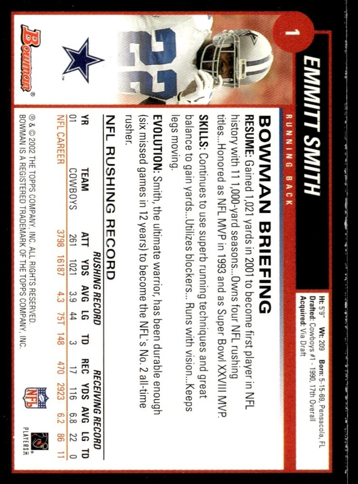 2002 Bowman Football Cards #'s 151-275 You Pick NMMT + Free Fast Shipping! - Image 2 of 2