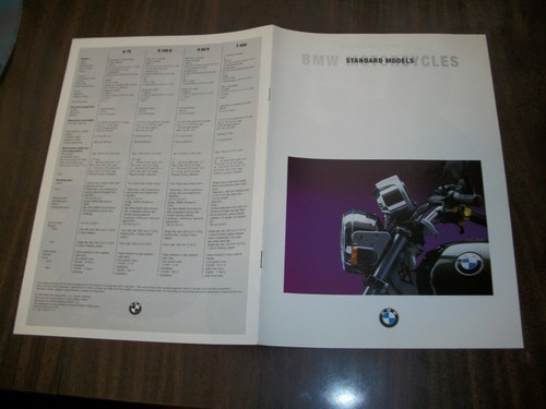 1994 BMW Standard Models Brochure K75 R100R R80R F650 New