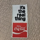 VINTAGE ENJOY COCA COLA ITS THE REAL THING CLOTH PATCH