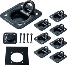 8 Pack Recessed D-ring Tie Down Anchors 6000 Lb. Capacity Heavy Duty Kit For