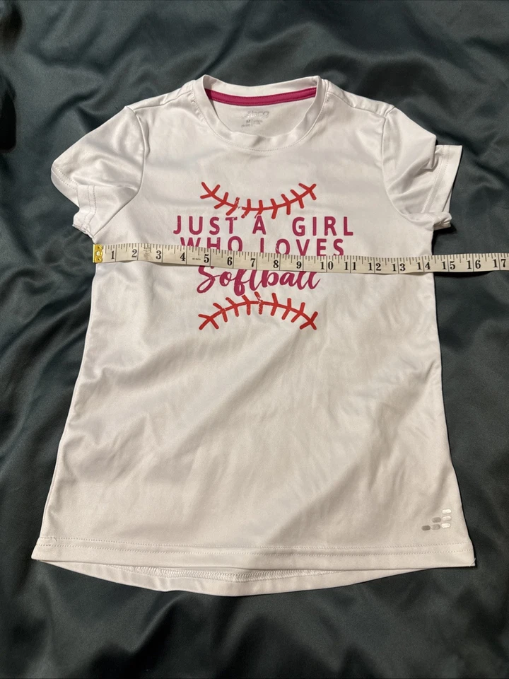 BCG Youth Medium White Short Sleeve Short Softball Design (8-10) Girls - Image 2 of 4
