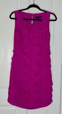 Coast Hot Pink Ruffle Cocktail Dress Size 10