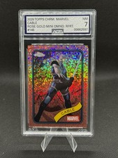 2025 Topps Chrome Marvel #145 Cable Rose Gold Mini Diamonds Refractor /40 AGS
