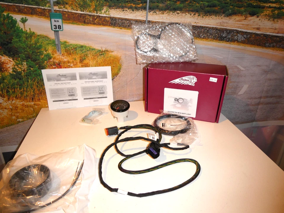 Indian Scout Tachometer Black Tach Bobber Rouge Sixty 2015-2024 2889304-01 X8 - Image 3 of 4