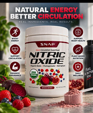 SNAP Nitric Oxide 3-in-1 Circulation Superfood Powder, Mixed Berry, 8.8 oz