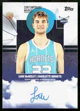 2025-26 Topps #CM-LM Liam McNeeley Contemporary Marks RC Rookie Auto Hornets