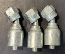 Parker 13743-8-6 Hydraulic Fitting 45 Degree Lot Of 3