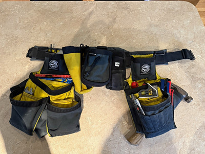 Badger Tool Belts Occidental Leather Adjustable Tool Belt Yellow/Black/Gray
